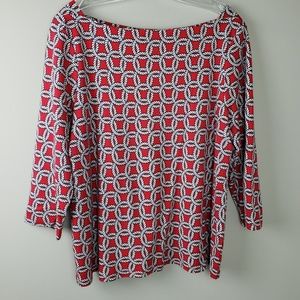 Talbots Nautical boatneck rope top size XL